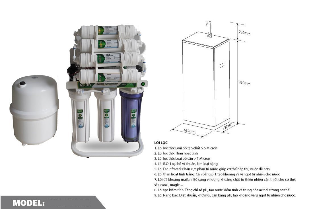cấu hình máy lọc nước xử lý đá vôi RO 09